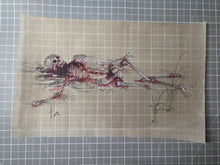 Load image into Gallery viewer, Kusozu (The Nine Stages of Decay), Circa 1800-1850. A Set of Nine Silk Paintings on Kusozu, Depicting the Process from when a Beautiful Woman Dies to when she Decays and Ends up in her Grave, Gruesomely Depicted