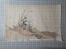 Load image into Gallery viewer, Kusozu (The Nine Stages of Decay), Circa 1800-1850. A Set of Nine Silk Paintings on Kusozu, Depicting the Process from when a Beautiful Woman Dies to when she Decays and Ends up in her Grave, Gruesomely Depicted