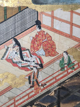 Load image into Gallery viewer, Hachikazuki (The Bowl-Bearer Princess), Circa 1600-1650. A Sumptuously Illuminated and Hand Painted Series of Sixteen Illuminated Yamato-E Paintings. An extremely Scarce Nara Ehon of this Otogi Zoshi Tale, a Japanese Cinderella