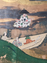 Load image into Gallery viewer, Hachikazuki (The Bowl-Bearer Princess), Circa 1600-1650. A Sumptuously Illuminated and Hand Painted Series of Sixteen Illuminated Yamato-E Paintings. An extremely Scarce Nara Ehon of this Otogi Zoshi Tale, a Japanese Cinderella