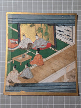 Load image into Gallery viewer, Hachikazuki (The Bowl-Bearer Princess), Circa 1600-1650. A Sumptuously Illuminated and Hand Painted Series of Sixteen Illuminated Yamato-E Paintings. An extremely Scarce Nara Ehon of this Otogi Zoshi Tale, a Japanese Cinderella