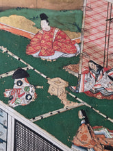 Load image into Gallery viewer, Hachikazuki (The Bowl-Bearer Princess), Circa 1600-1650. A Sumptuously Illuminated and Hand Painted Series of Sixteen Illuminated Yamato-E Paintings. An extremely Scarce Nara Ehon of this Otogi Zoshi Tale, a Japanese Cinderella