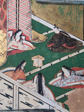 Load image into Gallery viewer, Hachikazuki (The Bowl-Bearer Princess), Circa 1600-1650. A Sumptuously Illuminated and Hand Painted Series of Sixteen Illuminated Yamato-E Paintings. An extremely Scarce Nara Ehon of this Otogi Zoshi Tale, a Japanese Cinderella