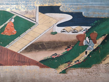 Load image into Gallery viewer, Bunsho Soshi (The Tale of Bunsho), Circa 1600-1670. A Beautifully Illuminated and Hand Painted Series of Twenty-Eight Yamato-E Paintings, Likely Made for the Nara Ehon Narrative of Bunsho the Saltmaker and Possibly Another Tale