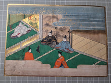 Load image into Gallery viewer, Bunsho Soshi (The Tale of Bunsho), Circa 1600-1670. A Beautifully Illuminated and Hand Painted Series of Twenty-Eight Yamato-E Paintings, Likely Made for the Nara Ehon Narrative of Bunsho the Saltmaker and Possibly Another Tale