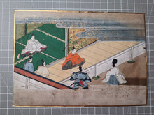 Load image into Gallery viewer, Bunsho Soshi (The Tale of Bunsho), Circa 1600-1670. A Beautifully Illuminated and Hand Painted Series of Twenty-Eight Yamato-E Paintings, Likely Made for the Nara Ehon Narrative of Bunsho the Saltmaker and Possibly Another Tale