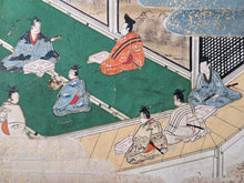 Load image into Gallery viewer, Bunsho Soshi (The Tale of Bunsho), Circa 1600-1670. A Beautifully Illuminated and Hand Painted Series of Twenty-Eight Yamato-E Paintings, Likely Made for the Nara Ehon Narrative of Bunsho the Saltmaker and Possibly Another Tale
