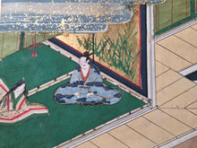 Load image into Gallery viewer, Bunsho Soshi (The Tale of Bunsho), Circa 1600-1670. A Beautifully Illuminated and Hand Painted Series of Twenty-Eight Yamato-E Paintings, Likely Made for the Nara Ehon Narrative of Bunsho the Saltmaker and Possibly Another Tale