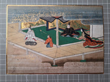 Load image into Gallery viewer, Bunsho Soshi (The Tale of Bunsho), Circa 1600-1670. A Beautifully Illuminated and Hand Painted Series of Twenty-Eight Yamato-E Paintings, Likely Made for the Nara Ehon Narrative of Bunsho the Saltmaker and Possibly Another Tale