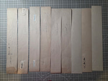 Load image into Gallery viewer, A Collection of Nine Tanzaku Strips of Waka Poetry by Different Generations of the Kagawa Clan, Circa 1760-1866