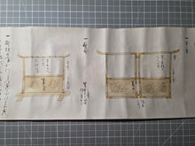 Load image into Gallery viewer, Hao li da Daoju (Great Gift Items), and Another Scroll, 1790. Two Manuscript Scrolls on Wedding Etiquette, with 14 Hand Drawn Illustrations of Gifts and Furniture, Including Lacquerware Boxes