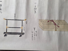 Load image into Gallery viewer, Hao li da Daoju (Great Gift Items), and Another Scroll, 1790. Two Manuscript Scrolls on Wedding Etiquette, with 14 Hand Drawn Illustrations of Gifts and Furniture, Including Lacquerware Boxes