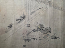 Load image into Gallery viewer, Kikyorai ji Emaki (Departure Speech Picture Scroll), 1863(?). A Japanese Rendition of Tao Yuanming Returning to Seclusion and other Scenes of his Life, Beautifully Painted on Silk in a Nanga Style