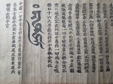 Load image into Gallery viewer, Dà Lè Jīngāng Bù Kōng Zhēnshí Sān Móyé Jīng Bōrě Bōluómì Duō Lǐ Qù Pǐn (The Great Blissful Vajra Unempty Truth Samaya Sutra, the Chapter on the Perfection of Wisdom and Principles), Circa 1185-1333. A  Printed Handscroll of the Rishu-kyō Sutra