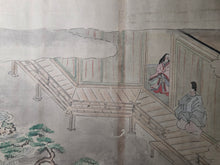 Load image into Gallery viewer, Genji Monogatari Emaki (The Tale of Genji Picture Scroll), Circa 1800-1900. A Monumental, 38-Foot-Long Manuscript Comprising of Chapters 33-54 of this Heian Classic, Painted in the Heian Style