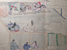 Load image into Gallery viewer, Genji Monogatari Emaki (The Tale of Genji Picture Scroll), Circa 1800-1900. A Monumental, 38-Foot-Long Manuscript Comprising of Chapters 33-54 of this Heian Classic, Painted in the Heian Style