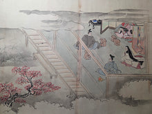 Load image into Gallery viewer, Genji Monogatari Emaki (The Tale of Genji Picture Scroll), Circa 1800-1900. A Monumental, 38-Foot-Long Manuscript Comprising of Chapters 33-54 of this Heian Classic, Painted in the Heian Style