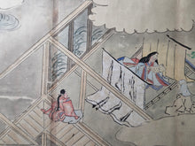 Load image into Gallery viewer, Genji Monogatari Emaki (The Tale of Genji Picture Scroll), Circa 1800-1900. A Monumental, 38-Foot-Long Manuscript Comprising of Chapters 33-54 of this Heian Classic, Painted in the Heian Style