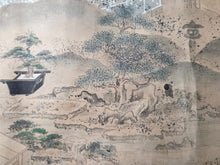 Load image into Gallery viewer, Nagoya Sanzaburo E Monogatari Maki (Nagoya Sanzaburo Picture Story Scroll), Circa 1688-1730. A Beautifully Illuminated Emakimono Handscroll in the Style of a Nara Ehon, with Nineteen Beautiful Paintings, Accentuated with Gold-Sprayed Borders