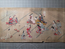 Load image into Gallery viewer, Nagoya Sanzaburo E Monogatari Maki (Nagoya Sanzaburo Picture Story Scroll), Circa 1688-1730. A Beautifully Illuminated Emakimono Handscroll in the Style of a Nara Ehon, with Nineteen Beautiful Paintings, Accentuated with Gold-Sprayed Borders