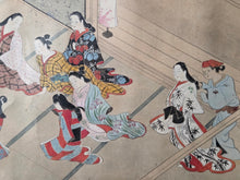 Load image into Gallery viewer, Nagoya Sanzaburo E Monogatari Maki (Nagoya Sanzaburo Picture Story Scroll), Circa 1688-1730. A Beautifully Illuminated Emakimono Handscroll in the Style of a Nara Ehon, with Nineteen Beautiful Paintings, Accentuated with Gold-Sprayed Borders