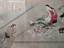 Load image into Gallery viewer, Nagoya Sanzaburo E Monogatari Maki (Nagoya Sanzaburo Picture Story Scroll), Circa 1688-1730. A Beautifully Illuminated Emakimono Handscroll in the Style of a Nara Ehon, with Nineteen Beautiful Paintings, Accentuated with Gold-Sprayed Borders