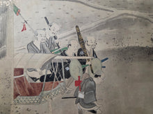 Load image into Gallery viewer, Nagoya Sanzaburo E Monogatari Maki (Nagoya Sanzaburo Picture Story Scroll), Circa 1688-1730. A Beautifully Illuminated Emakimono Handscroll in the Style of a Nara Ehon, with Nineteen Beautiful Paintings, Accentuated with Gold-Sprayed Borders