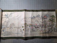 Load image into Gallery viewer, The Banquet of Xiwangmu, Circa 1750-1850. A Beautifully Painted Handscroll of The Queen Mother of the West, Taoist Immortals including Liu Haichan and an Immortal Flying on a Crane, the Queen Mother, and the Seven Lucky Gods