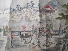 Load image into Gallery viewer, The Banquet of Xiwangmu, Circa 1750-1850. A Beautifully Painted Handscroll of The Queen Mother of the West, Taoist Immortals including Liu Haichan and an Immortal Flying on a Crane, the Queen Mother, and the Seven Lucky Gods