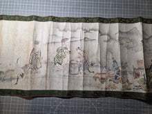 Load image into Gallery viewer, The Banquet of Xiwangmu, Circa 1750-1850. A Beautifully Painted Handscroll of The Queen Mother of the West, Taoist Immortals including Liu Haichan and an Immortal Flying on a Crane, the Queen Mother, and the Seven Lucky Gods