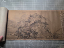 Load image into Gallery viewer, Kano Utsunenobu Shōshōhakkei (Kano Tsunenobu's Eight Views of Xiaoxiang), Circa 1700-1750. A Monumental Silk Landscape of the Eight Views of the Xiao and Xiang Rivers, in Bold Ink Wash Techniques