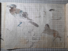 Load image into Gallery viewer, A Tremendous Emakimono Handscroll of Paintings and Sketches, Circa 1800-1850. Dozens of Birds and Other Creatures, Floral Compositions, Mythological Figures, and Landscapes, 10 Meters in Length