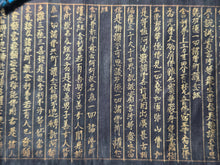 Load image into Gallery viewer, Hotoke Shuo Amida Kei (The Amitabha Sutra), Circa 794-1185. An Extraordinarily Rare, Miniature Illuminated Manuscript of the Blissful Land, with the Amida Triad in Seed Syllable Form