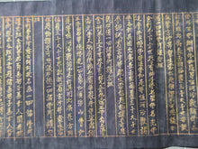 Load image into Gallery viewer, Hotoke Shuo Amida Kei (The Amitabha Sutra), Circa 794-1185. An Extraordinarily Rare, Miniature Illuminated Manuscript of the Blissful Land, with the Amida Triad in Seed Syllable Form