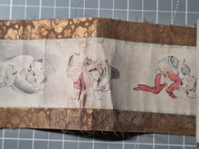 Load image into Gallery viewer, A Shunga Emakimono of Yokai, Legendary Creatures, Kami, and the Buddha, Circa 1800-1850. A Rare and Rather Unusual Erotic Scroll Featuring Twelve Pairings of Monsters and Deities
