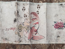 Load image into Gallery viewer, A Shunga Emakimono of Yokai, Legendary Creatures, Kami, and the Buddha, Circa 1800-1850. A Rare and Rather Unusual Erotic Scroll Featuring Twelve Pairings of Monsters and Deities