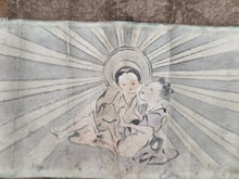 Load image into Gallery viewer, A Shunga Emakimono of Yokai, Legendary Creatures, Kami, and the Buddha, Circa 1800-1850. A Rare and Rather Unusual Erotic Scroll Featuring Twelve Pairings of Monsters and Deities