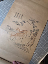 Load image into Gallery viewer, Kano School Emakimono, Circa 1750-1800. A Beautiful Handscroll of Fifteen Paintings and One Sketch, Largely Landscapes and Nature Scenes with Animals