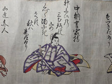 Load image into Gallery viewer, Sanjurokkasen Emakimono (Thirty-Six Immortals of Poetry Picture Scroll), Circa 1800-1850. A Rather Charming Handscroll Edition of this Poetical work, with 36 Paintings of Poets and Calligraphy