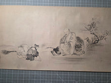 Load image into Gallery viewer, Kano Uyasunobu Emaki (Kano Yasunobu Picture Scroll), Circa 1660-1670. A Monumental Emakimono Handscroll with Fourteen Beautiful, and Large Ink Wash Paintings, totalling 12 Meters. Great Creatures, Landscapes, and More