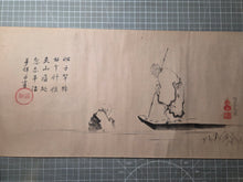 Load image into Gallery viewer, A Beautiful Handscroll of Calligraphy and Paintings, Being Masterful Copies after Several Great Calligraphy and Tea Masters of the Late Muromachi and Early Edo Periods, Circa 1650-1700. Twelve Examples of Paintings and Calligraphy