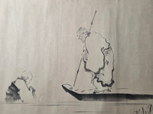 Load image into Gallery viewer, A Beautiful Handscroll of Calligraphy and Paintings, Being Masterful Copies after Several Great Calligraphy and Tea Masters of the Late Muromachi and Early Edo Periods, Circa 1650-1700. Twelve Examples of Paintings and Calligraphy