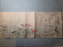 Load image into Gallery viewer, Shiki kachō-zu zō (Flowers and Birds of the Four Seasons), 1805-1848. A Lavishly Painted Emakimono Landscape Handscroll with Vibrantly Colored Birds, Flowers and Nature, Nearly Seven Meters Long