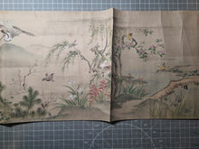 Load image into Gallery viewer, Shiki kachō-zu zō (Flowers and Birds of the Four Seasons), 1805-1848. A Lavishly Painted Emakimono Landscape Handscroll with Vibrantly Colored Birds, Flowers and Nature, Nearly Seven Meters Long