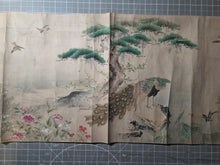 Load image into Gallery viewer, Shiki kachō-zu zō (Flowers and Birds of the Four Seasons), 1805-1848. A Lavishly Painted Emakimono Landscape Handscroll with Vibrantly Colored Birds, Flowers and Nature, Nearly Seven Meters Long
