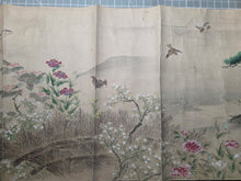 Load image into Gallery viewer, Shiki kachō-zu zō (Flowers and Birds of the Four Seasons), 1805-1848. A Lavishly Painted Emakimono Landscape Handscroll with Vibrantly Colored Birds, Flowers and Nature, Nearly Seven Meters Long