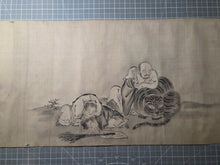 Load image into Gallery viewer, Kanō-ha Emakimono (Kano School Emakimono), Circa 1635-1685. Twelve Beautiful Silk Paintings in the Style of an Early Head of the Kano School of Art, Seven Meters Long