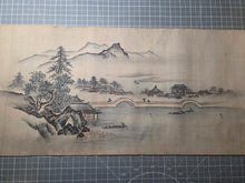 Load image into Gallery viewer, Kanō-ha Emakimono (Kano School Emakimono), Circa 1635-1685. Twelve Beautiful Silk Paintings in the Style of an Early Head of the Kano School of Art, Seven Meters Long
