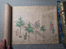 Load image into Gallery viewer, Jū ni-kagetsu Nenjū Gyōji Emakimono Eiichi chō (The Twelve Months of the Year Events Picture Scroll by Hanabusa Itchō), Circa 1680-1724. 12 Beautiful Paintings, Lavishly Decorated and Illuminated in the Style of a Nara Emaki. Over Six Meters Long