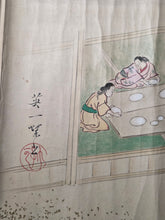 Load image into Gallery viewer, Jū ni-kagetsu Nenjū Gyōji Emakimono Eiichi chō (The Twelve Months of the Year Events Picture Scroll by Hanabusa Itchō), Circa 1680-1724. 12 Beautiful Paintings, Lavishly Decorated and Illuminated in the Style of a Nara Emaki. Over Six Meters Long